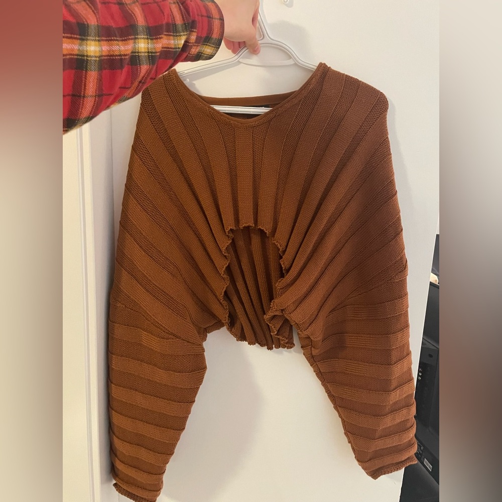 Orange cropped sweater